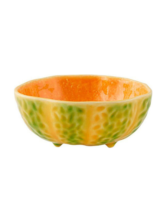 Bordallo Pinheiro Pumpkin Servierschüssel Rund Keramik Orange mit Durchmesser 13cm