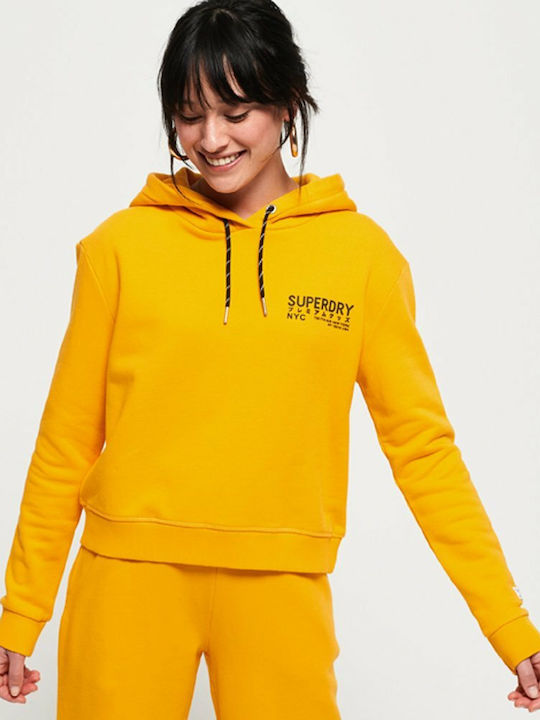 Superdry Elissa Women's Cropped Hooded Sweatshirt Yellow