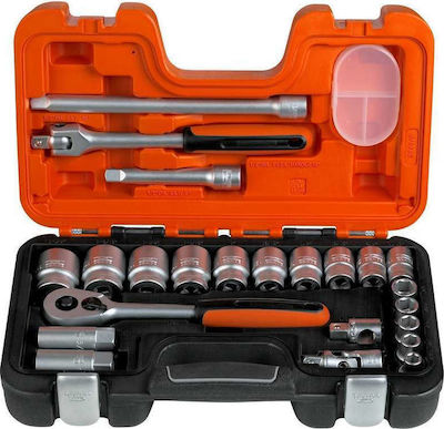 Bahco S240AF Set de chei tubulare și clichet 1\2" 24buc