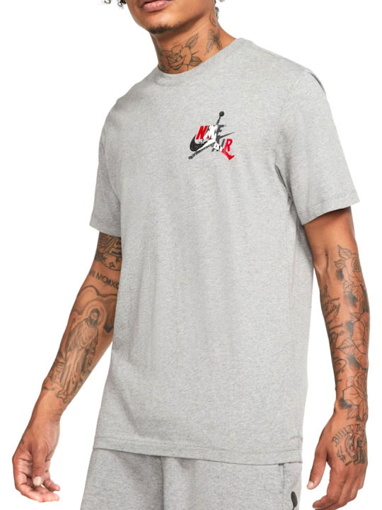 Jordan Jumpman Classics Graphic Ανδρικό T-shirt Γκρι με Λογότυπο