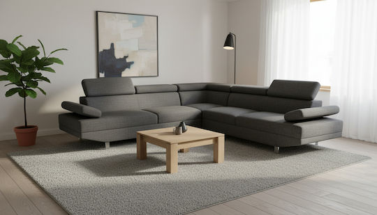 Sector Γωνιακός Καναπές με Δεξιά Γωνία Ανθρακί 265x191x82εκ.