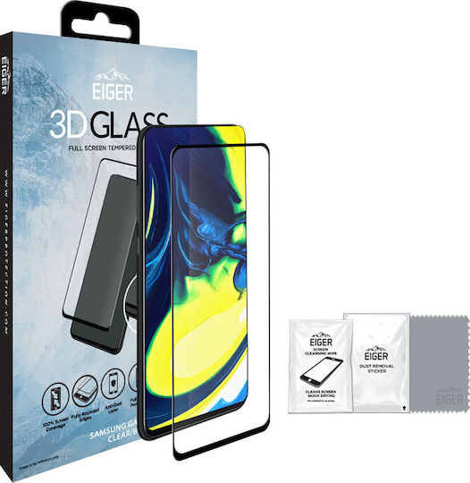 Eiger 3D Vollflächig gehärtetes Glas (Galaxy A80)