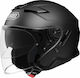 Shoei J-Cruise 2 Jet Helmet with Sun Visor ECE 22.05 1405gr Matte Black 01CRU2MTBLK57