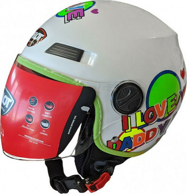 Pilot Fazer Junior Kids Jet Helmet ECE 22.05 900gr Green PIL000KRA71