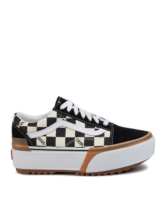Old Skool Checkerboard Flatforms Sneakers Multi / True White