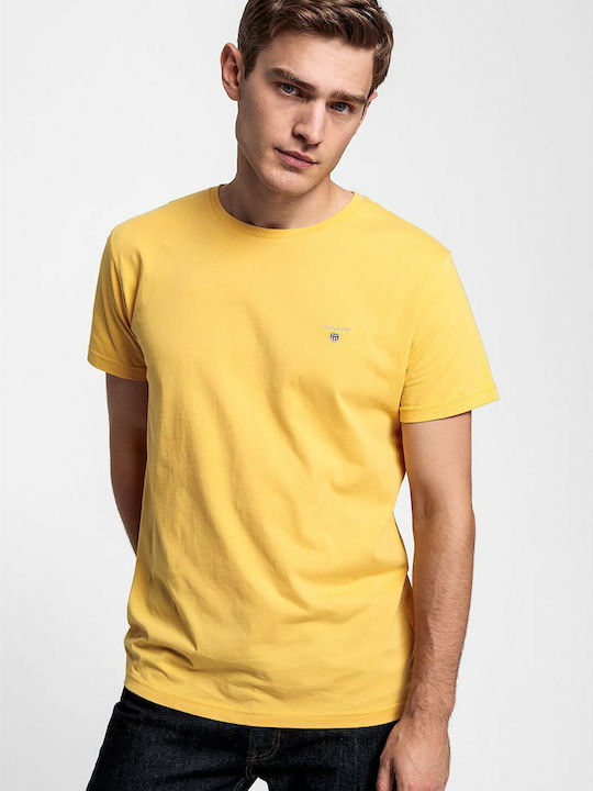 Gant The Original Tricou pentru bărbați cu mâneci scurte Sunshine Yellow