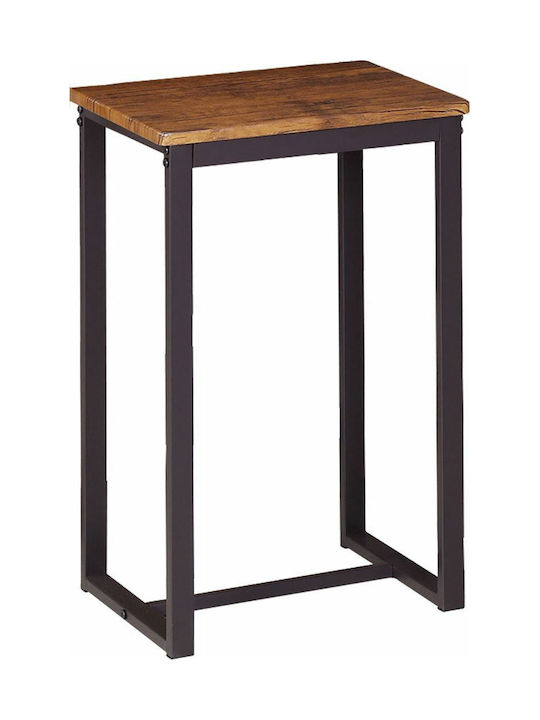 Stool Bar Metallic Henry Walnut 4pcs 40x30x60cm