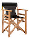 Καρέκλα Σκηνοθέτη Ξύλινη Λήμνος Μαύρη 57x54x88.5εκ.