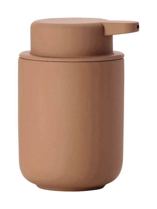 Soap dispenser UME 250 ml, taupe, ceramic, Zone Denmark 