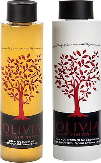 Papoutsanis Olivia Colored Hair Haarpflegeset für gefärbtes Haar mit Shampoo 2Stück