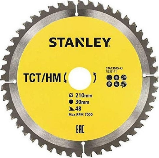 Stanley STA13045 Cutting Disc Wood 210mm with 48 Teeth 1pcs