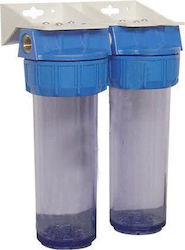 W.F WF026 Water Filtration System Double Central Supply / Under Sink Micron 1''