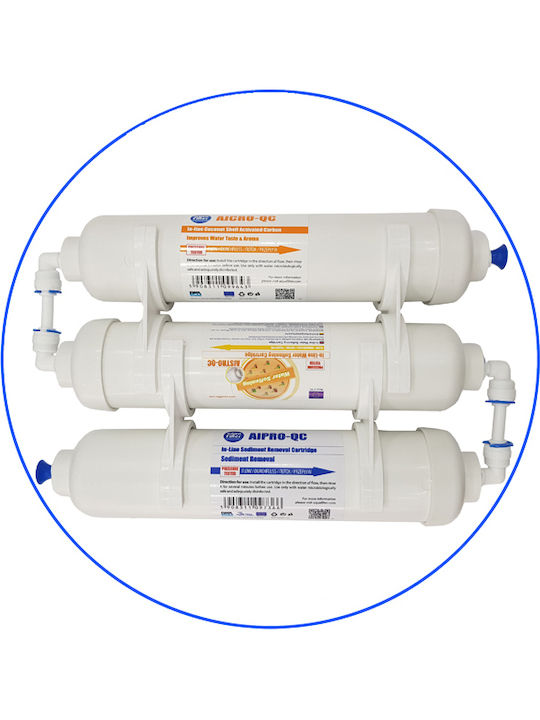 Aqua Filter Εξωτερικό Ανταλλακτικό Φίλτρο Νερού Ψυγείου FROST SOFT 3τμχ