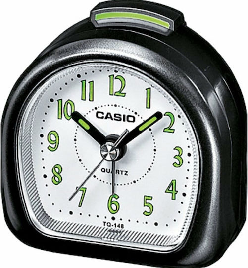 Casio Επιτραπέζιο Ρολόι με Δείκτες Πλαστικό με Ξυπνητήρι Μαύρο TQ-148-1E