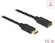 DeLock Kabel DisplayPort-Stecker - DisplayPort-Buchse 10m Schwarz (84908)