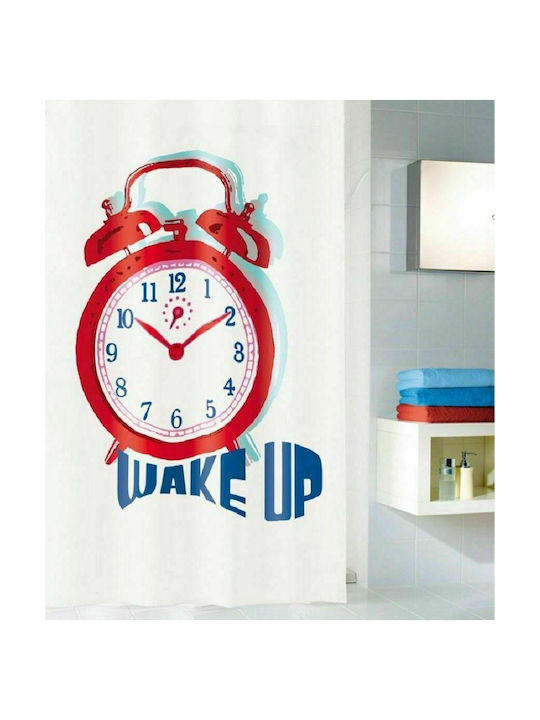 Kleine Wolke Wake up Shower Curtain 180x200cm Red