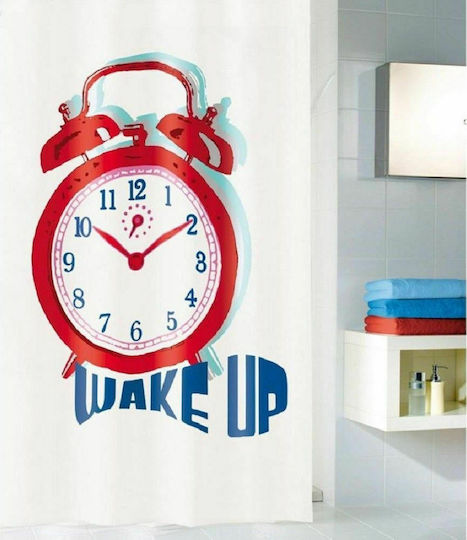 Kleine Wolke Wake up Shower Curtain 180x200cm Red Kleine Wolke Wake up Shower Curtain 180x200cm Red