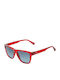 Hawkers One Lifestyle Sunglasses with Red Acetate Frame and Blue Gradient Lenses Crystal Red Blue Gradient