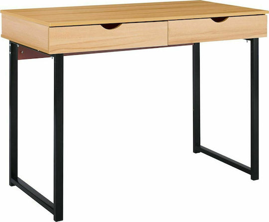 Бюро Дървено Бежово С Метални Крака 100x48x75см ЕО403,1