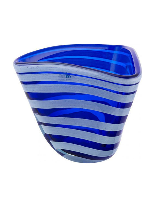 WM Collection Decorative Vase Blue 17cm