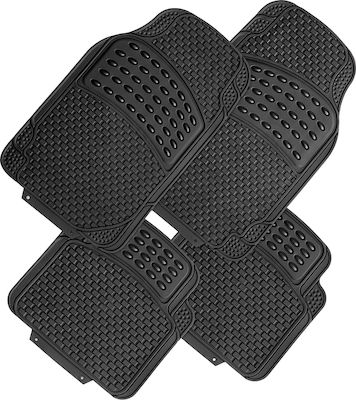 Bormann Rubber Front and Rear Mat Set Universal 4pcs Black