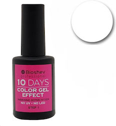 Bioshev Professional 10 Days Color Gel Effect Gloss Βερνίκι Νυχιών Μακράς Διαρκείας Λευκό 001 11ml
