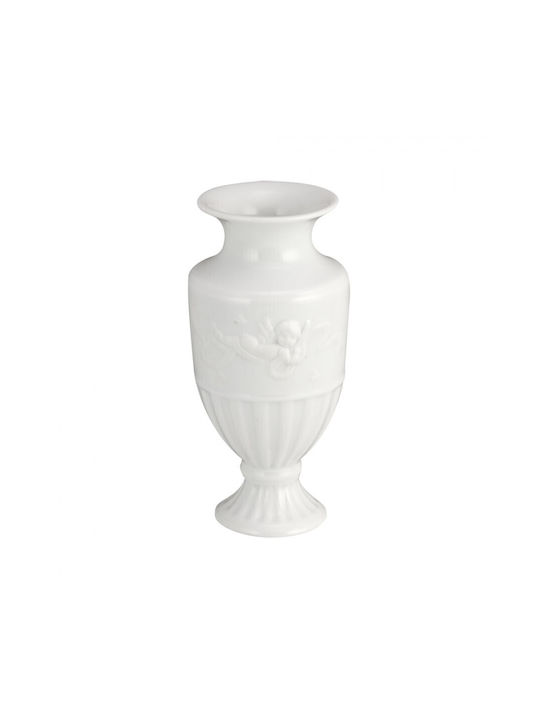 WM Collection Vază Decorativă Porțelan Alb 6x6x14cm 1buc