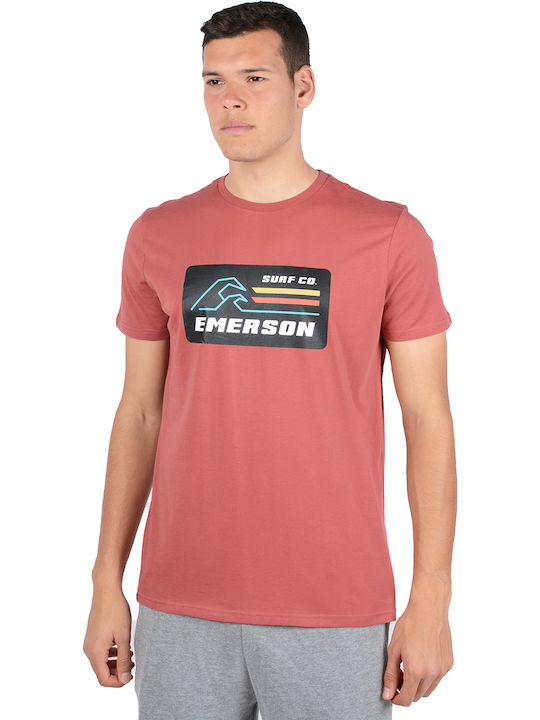 Emerson Herren T-Shirt Kurzarm Dusty Cranberry