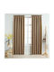 vidaXL Set Blackout Curtains With Pencil Pleat Taupe 140x225cm