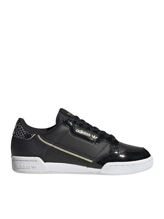 Adidas Continental 80 Γυναικεία Sneakers Core Black / Cloud White / Gold Metallic
