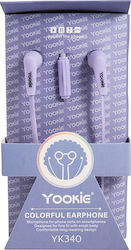 Yookie ΥΚ340 In-ear Handsfree με Βύσμα 3.5mm Μωβ Yookie ΥΚ340 In-ear Handsfree με Βύσμα 3.5mm Μωβ