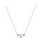 Necklace in white gold 14K Pearl diamond necklace