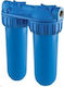 Atlas Filtri 2-Stage Central Supply / Under Sink Water Filter System Senior Plus Duplex 3P AFO SX AB , 3/4'' Inlet/Outlet,