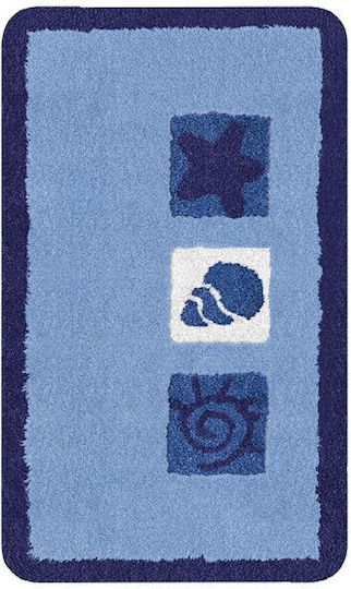 Kleine Wolke Non-Slip Bath Mat Beach 4581723357 Blue 55x65cm