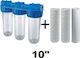 Atlas Filtri Senior Plus Triplex 3P AFO SX Water Filtration System Triple Central Supply / Under Sink Micron 3/4'' with Replacement Filter Atlas Filtri FA 10 SX 5 μm, Atlas Filtri FA 10 SX 25 μm,Atlas Filtri CPP 110 SX 1 μm