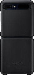 Samsung Leather Cover Umschlag Rückseite Synthetisches Leder Schwarz (Galaxy Z Flip) EF-VF700LBEGEU EF-VF700LBEGWW