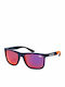 Superdry RunnerX Men's Sunglasses with Black Plastic Frame and Red Mirror Lens