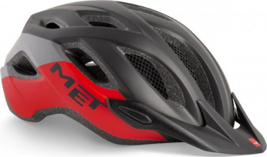 MET Crossover Road / Mountain Bicycle Helmet with LED Light Black