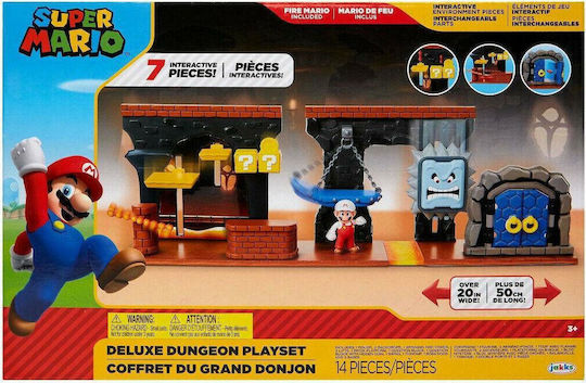 Jakks Pacific Super Mario Deluxe Dungeon Playset για 3+ Ετών (Διάφορα Σχέδια)