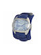 Chronotech Watch Battery with Blue Leather Strap CT2188L-22