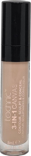 Technic 3 in 1 Canvas Contour, Sculpt & Conceal Liquid Concealer Ivory 8ml