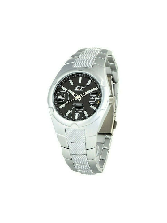 Chronotech Watch Battery with Silver Metal Bracelet CC7039M-02M