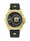 Guess Ανδρικό Ρολόι 50mm Μπαταρίας με Μαύρο Δερμάτινο Λουράκι