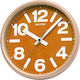 Rhythm Silent Wall Clock Plastic Brown Ø18cm