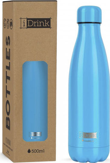 I-Total iDrink Colors Μπουκάλι Θερμός Ανοξείδωτο BPA Free 500ml Μπλε