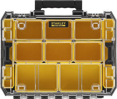 Stanley Fatmax Tstak Tool Compartment Organiser 10 Slot with Removable Box Yellow 44x33.3x11.9cm