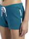 TE Linear Logo Women's Sporty Shorts Turquoise