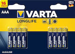 Varta LongLife Αλκαλικές Μπαταρίες AAA 1.5V 16τμχ