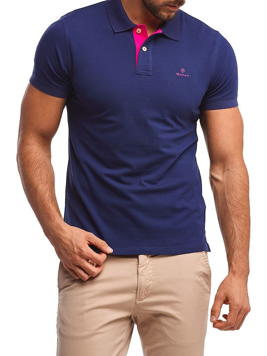 Gant Ανδρικό T-shirt Κοντομάνικο Polo Navy