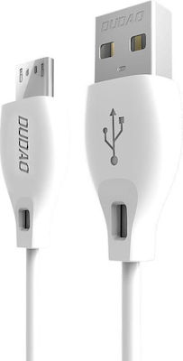 Dudao L4M Regulat USB 2.0 spre micro USB Cablu Alb 2m 1buc